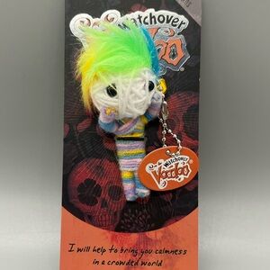 Watchover Voodoo Doll Keychain - It’s Too Peoplely Outside with Multicolor Hair